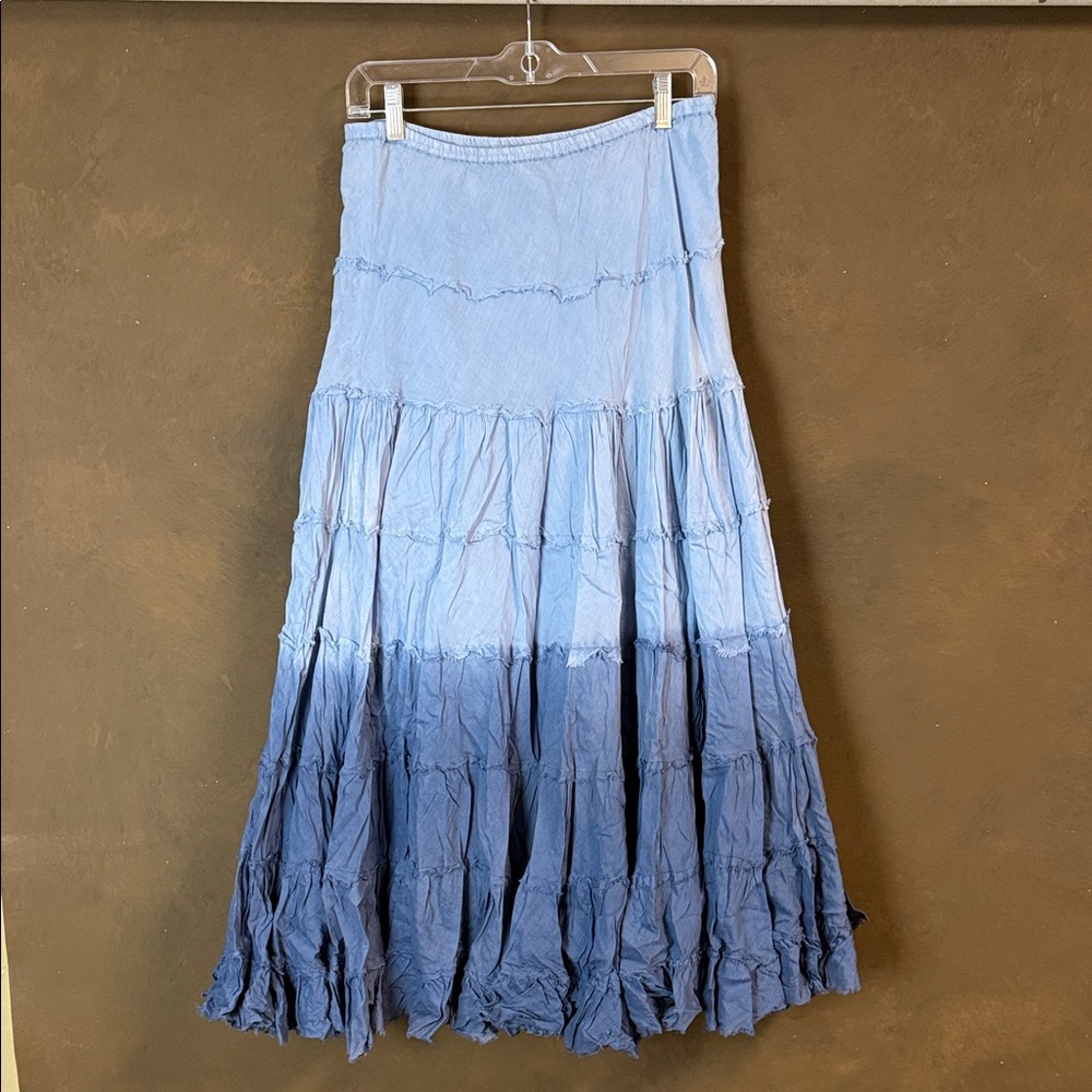 Planet Gold Blue Ombre Women's Skirt